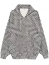 Vetements Gray Gothic Monogram Hoodie In Grey
