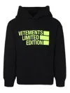 Vetements Logo-print Hoodie In Black
