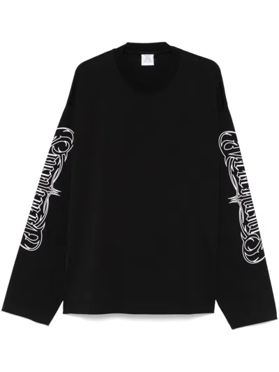 Vetements Logo-print T-shirt In Black