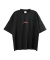 Vetements Oversized Printed Cotton-jersey T-shirt In Black