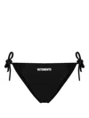 Vetements Logo-print Tied Bikini Bottom In Black