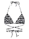 Vetements Triangel-bikini Mit Logo-print In Black