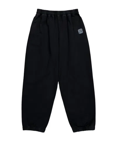 Vetements Logo Printed Elasticated-waist Sweatpants In Black