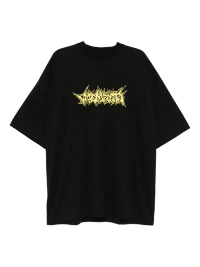 Vetements Logo-printed T-shirt In Black