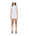Vetements Logo Printed T-shirt Dress In White