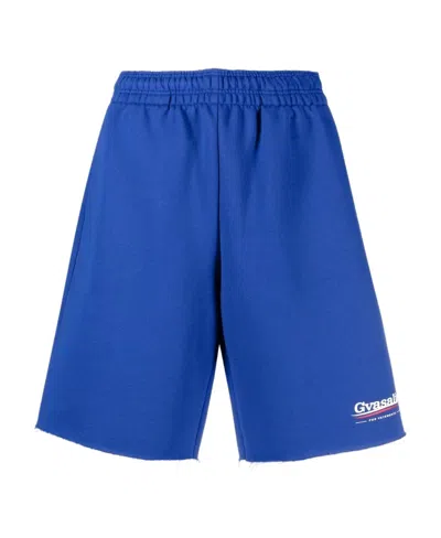 Vetements Logo Shorts In Blue