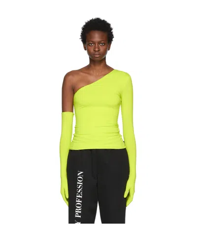 VETEMENTS LOGO SHOULDER GLOVE TOP