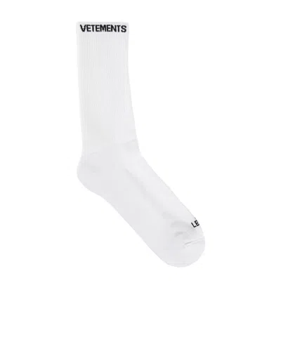 Vetements Logo Socks In White