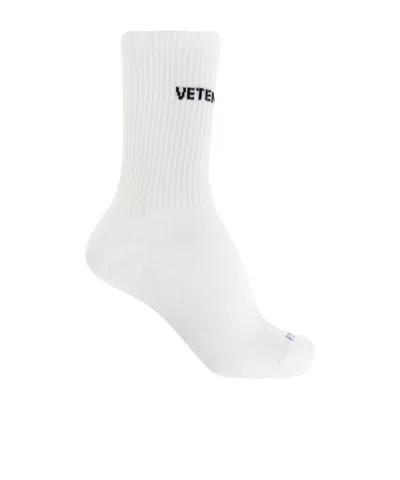 Vetements Logo Socks In White