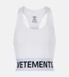Vetements Logo-waistband Tank Top In White