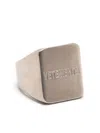 Vetements Logo Square Signet Ring In Silber