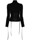 Vetements Logo-strap Roll-neck Top In Black