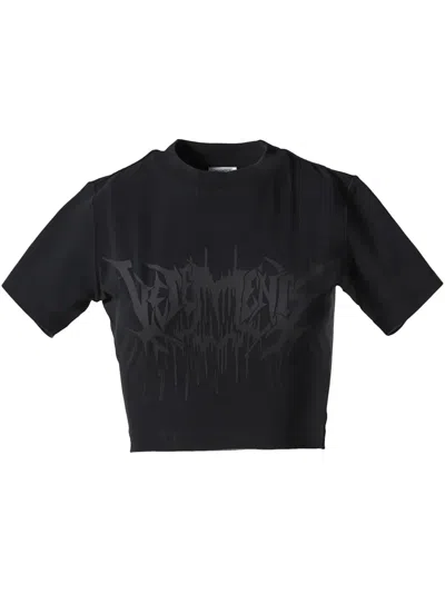 Vetements Logo T-shirt In Black