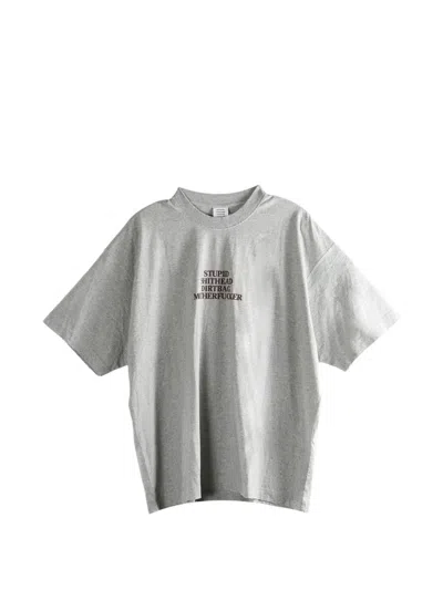 Vetements Logo T-shirt In Gray