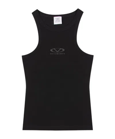 Vetements Logo Vest In Black