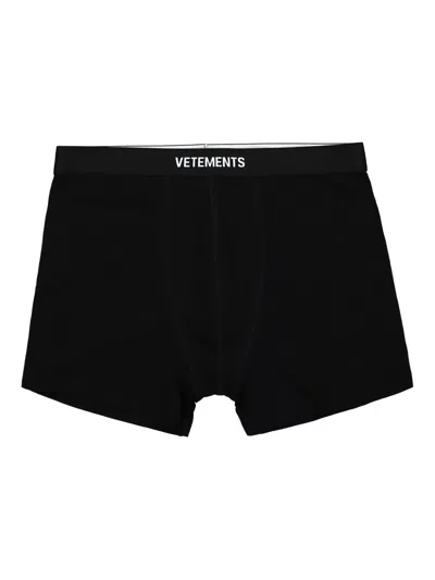 Vetements Logo-waistband Boxers In Black