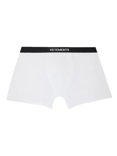Vetements Logo-waistband Boxers In White
