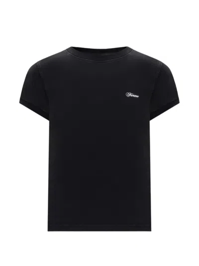 Vetements Logo-embroidered T-shirt In Black
