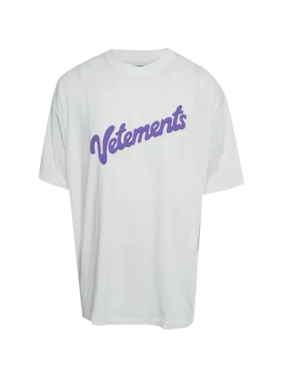 Pre-owned Vetements Logo-graphic Oversized T-shirt In White