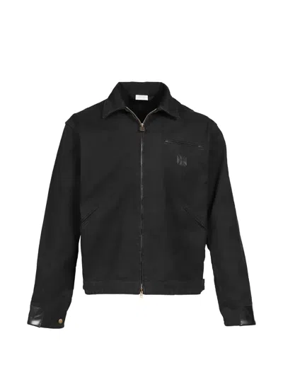 Vetements Logo-patch Zip-up Jacket In Black