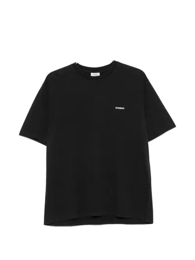 Vetements Logo-print Short-sleeve T-shirt In Black