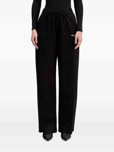 Vetements Logo-print Track Pants In Black