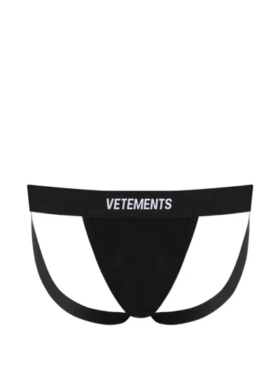 Vetements Logo-waistband Jockstraps In Black