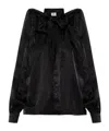 Vetements Shoulder-pads Bow Shirt In Black