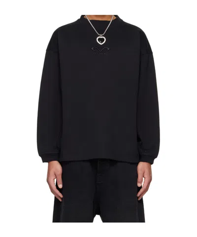 Vetements Long Sleeve Sweatshirt In Black