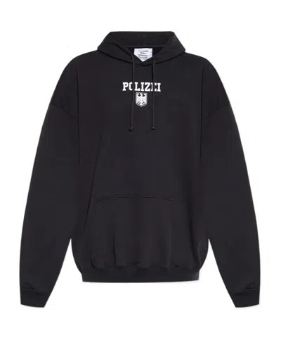 Vetements Long Sleeve Sweatshirt In Black