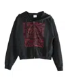 Vetements Text-print Zip-up Hoodie In Black