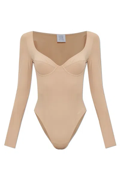 Vetements Long-sleeved Bodysuit In Neutral