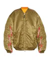 Vetements Keyring Attachment Cargo Bomber Jacket In Green