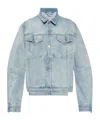 Vetements Long-sleeved Denim Coat In Gray