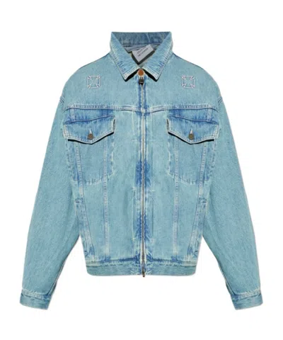 Vetements Long-sleeved Denim Jacket In Blue