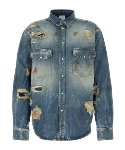 Vetements Camicia In Denim  Uomo In Blue