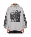 Vetements Gray Goth Oversized Hoodie In Gray