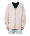 Vetements Classic Pearl Button Cardigan In Nude