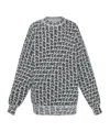 Vetements Logo-intarsia Sweater In Gray