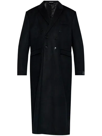 Vetements Long-sleeved Coat In Black