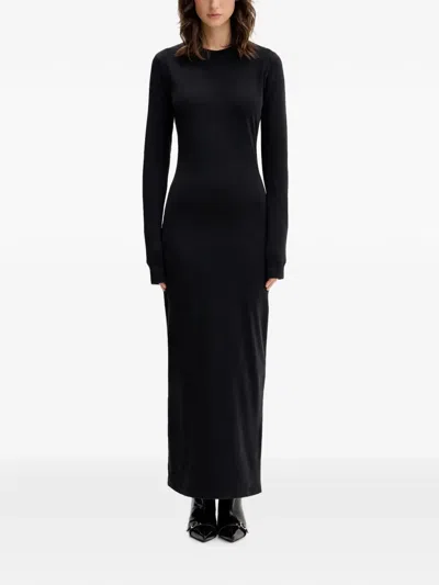 Vetements Long-sleeve Maxi Dress In Black
