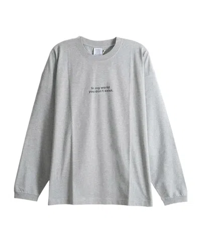 Vetements Slogan-print Long-sleeve T-shirt In Gray