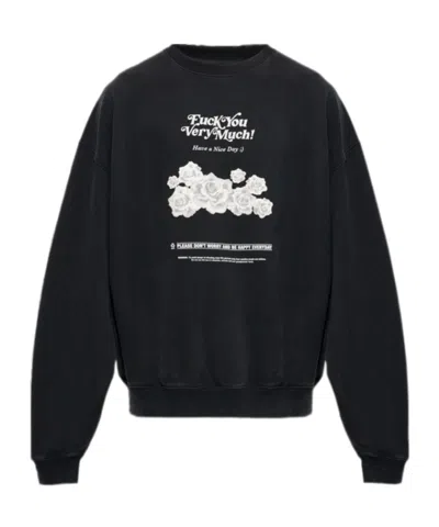 Vetements Graphic-print Sweatshirt In Black