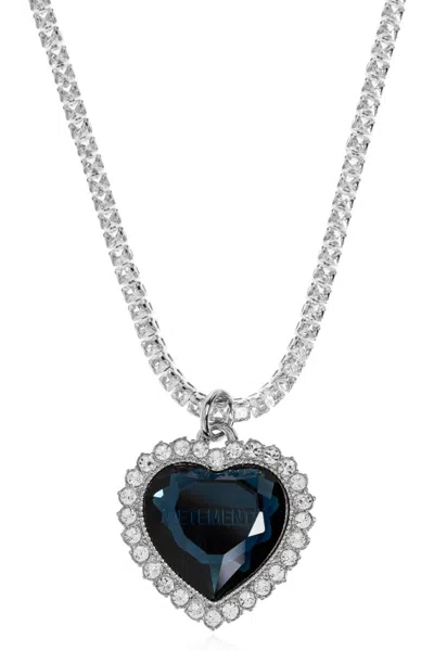 Vetements Love Shape Necklace In Silver