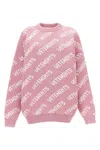 Vetements Lurex Monogram Sweater Sweaters And Cardigans Pink