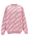 Vetements Lurex Monogram Sweater Sweaters And Cardigans Pink In Pink