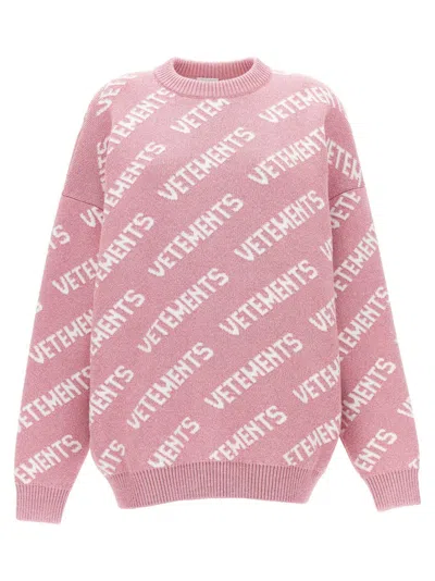 Vetements Lurex Monogram Sweater In Multi