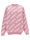 Vetements Lurex Monogram Sweater Sweaters And Cardigans Pink