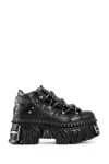 Vetements Black New Rock Edition Fire Platform Sneakers In Black