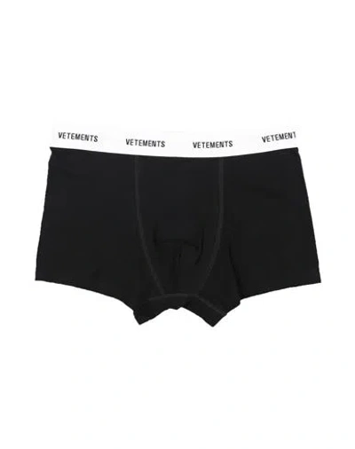 Vetements Man Boxer Black Size S Cotton, Elastane